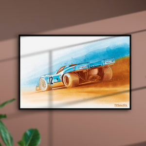 porsche 917 k gulf watercolor print