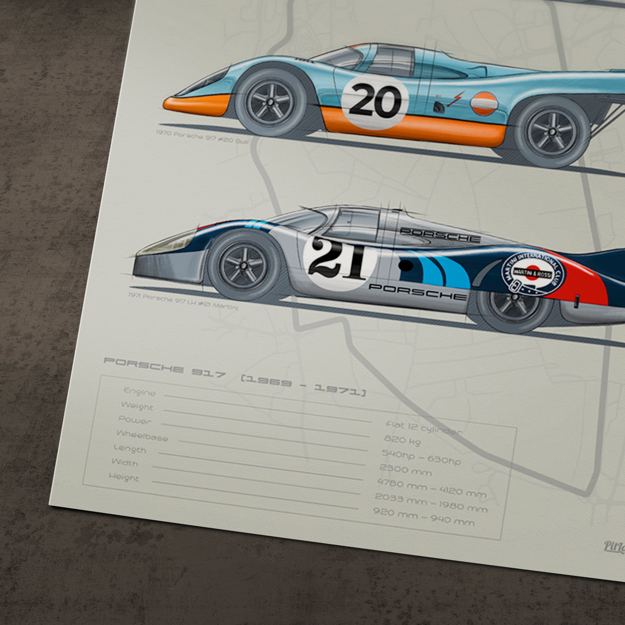porsche 917 livery print