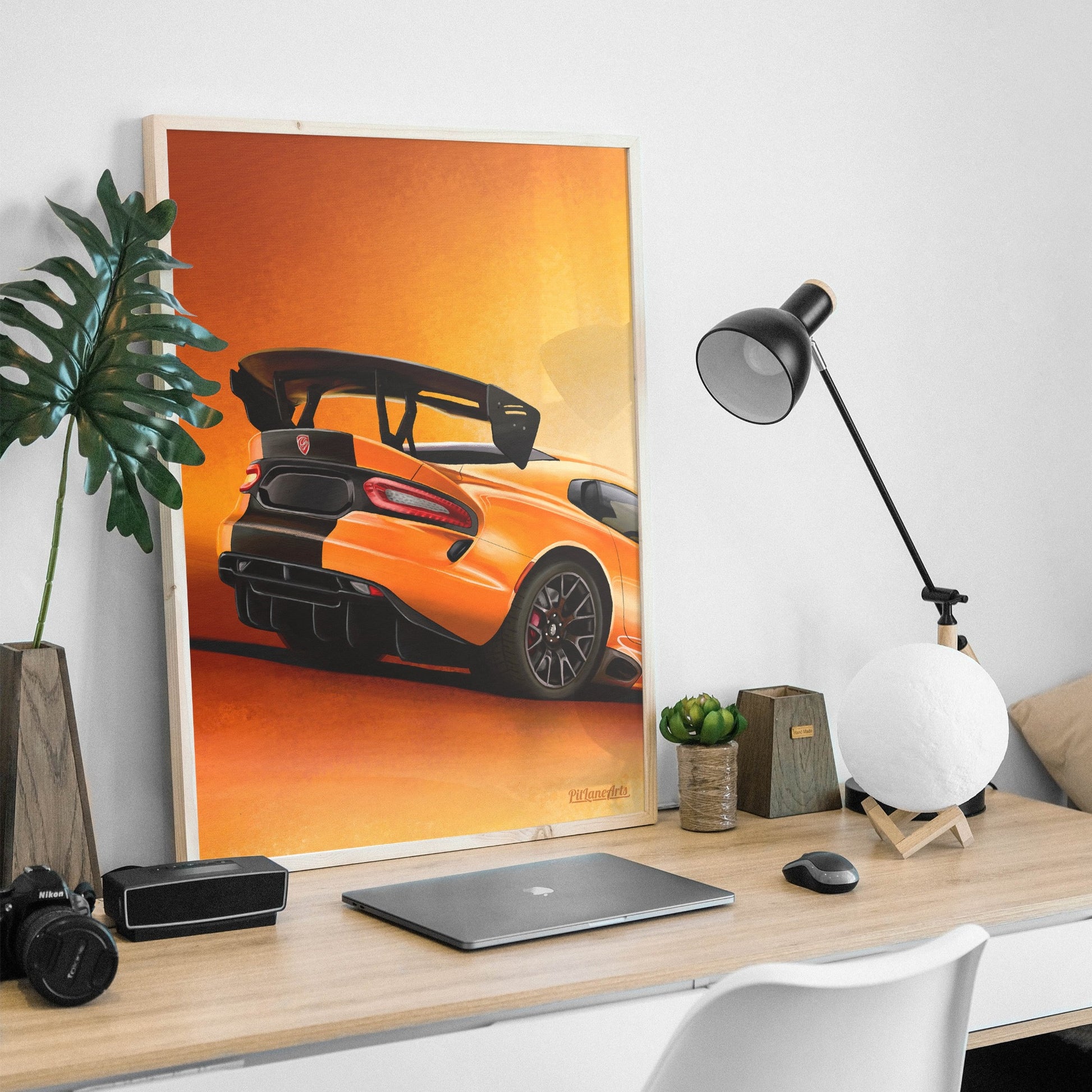 Orange Dodge Viper ACR Artwork